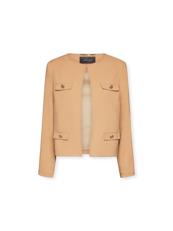 Elena Mirò Elena Mirò Giacca di transizione R054P000090N012 Beige Boxy Fit