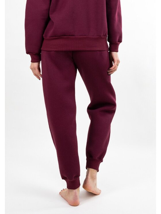 DKaren Sport DKaren Sport Spodnie dresowe SRehema Bordowy Classic Fit