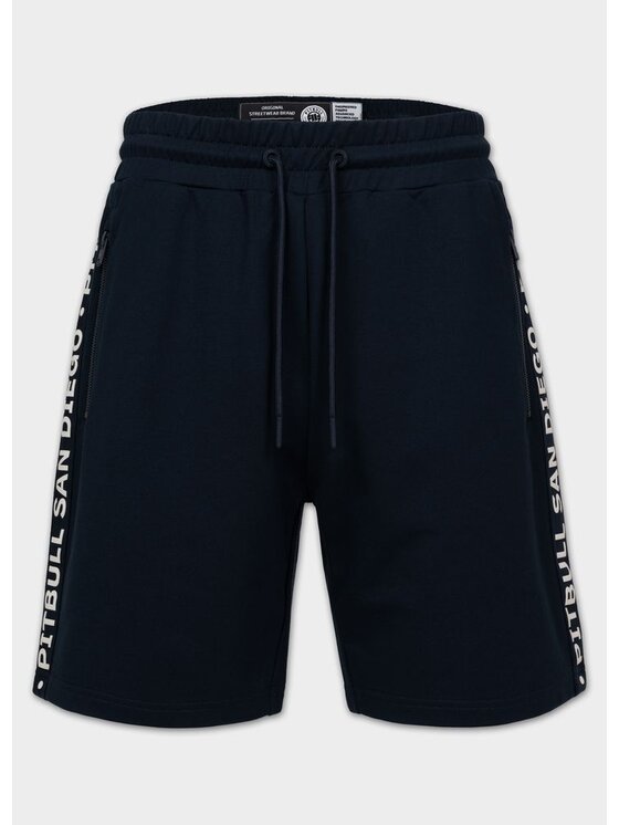 PITBULL PITBULL Szorty sportowe TAPE PARKER Granatowy Regular Fit