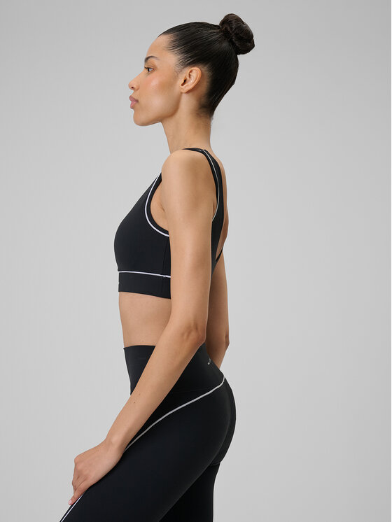 4F 4F Biustonosz sportowy YOGA Czarny