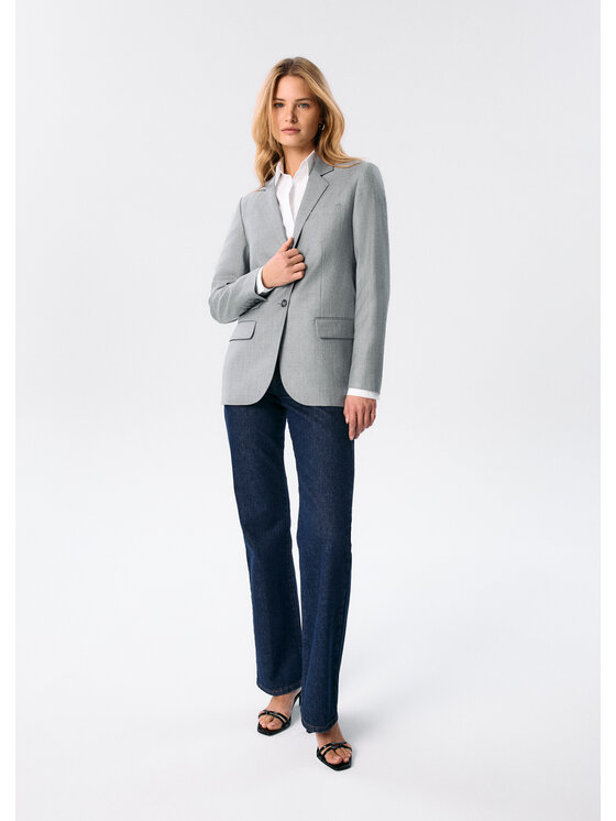 MARI PRETI MARI PRETI Marynarka Cavalier Szary Regular Fit