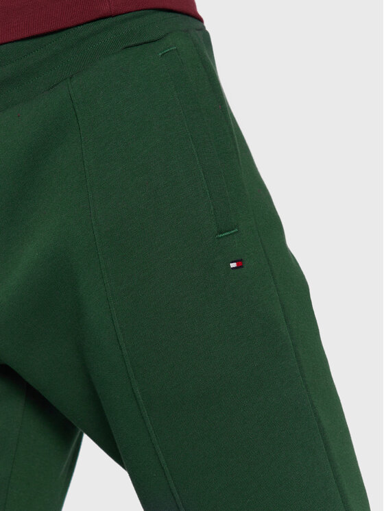 Tommy Hilfiger Tommy Hilfiger Spodnie dresowe Global Stripe MW0MW28184 Zielony Regular Fit