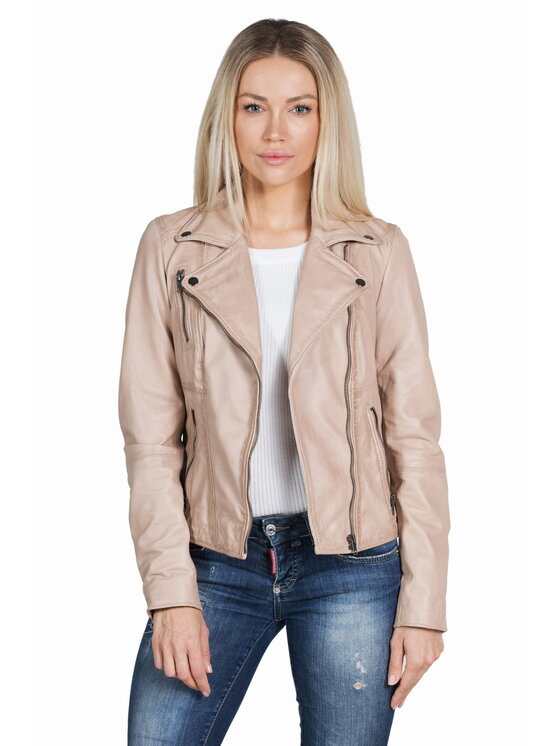David Ryan Damska 'Kurtka skórzana, rozmiar XS, Beżowa, Gina