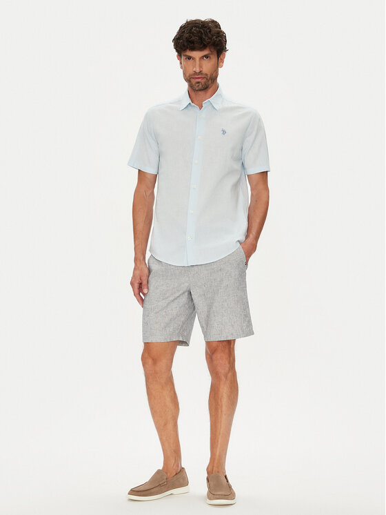 U.S. Polo Assn. U.S. Polo Assn. Camicia MUP3254 Celeste Regular Fit