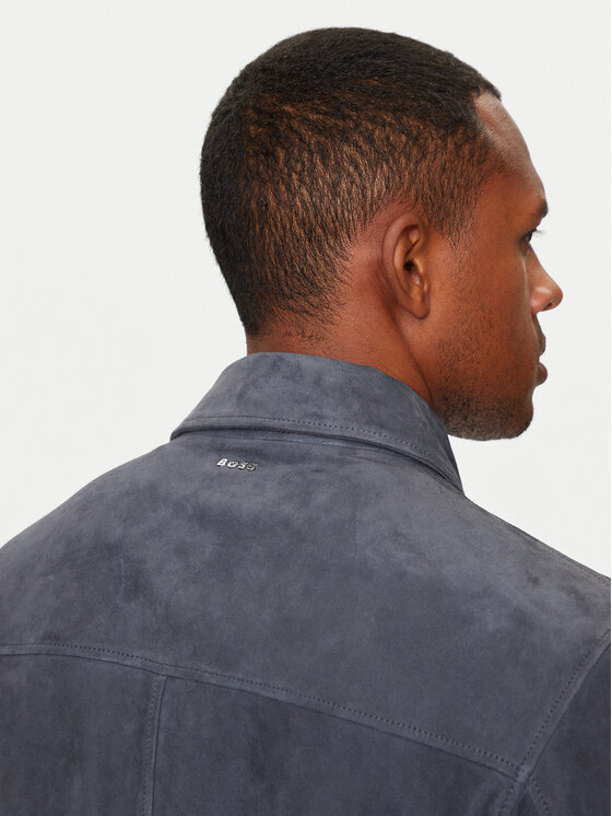 BOSS Boss Lederjacke Malbano4 50510178 Dunkelblau Regular Fit