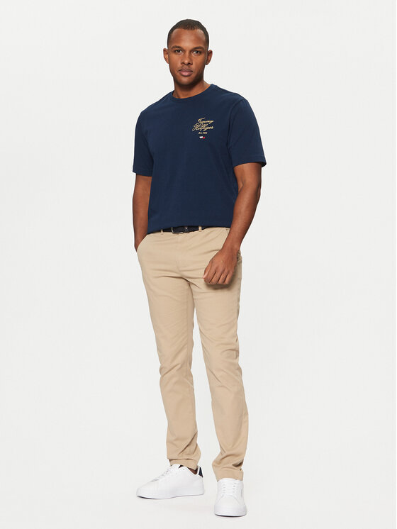 Tommy Hilfiger Tommy Hilfiger Tricou MW0MW38334 Bleumarin Regular Fit