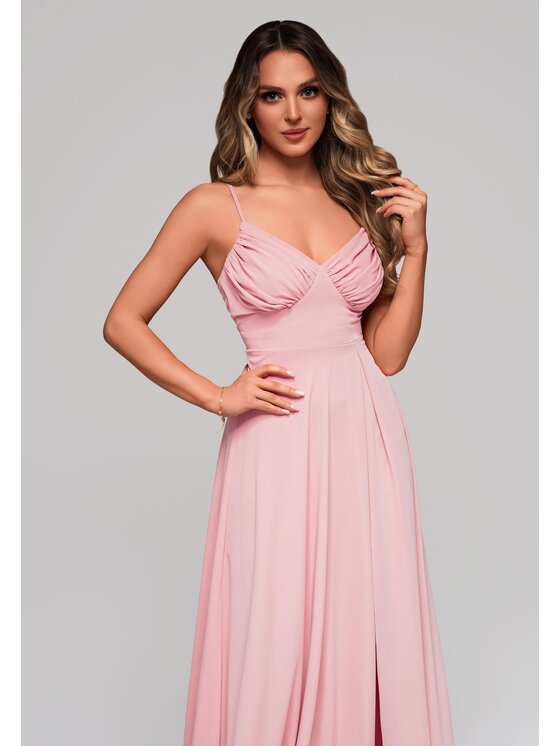 Ombre Ombre Sukienka wieczorowa LA-OM-DLR118 Różowy Regular Fit