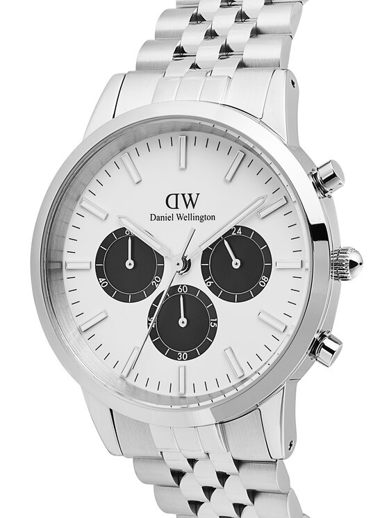 Daniel Wellington Daniel Wellington Zegarek Iconic Chronograph DW00100872 Srebrny