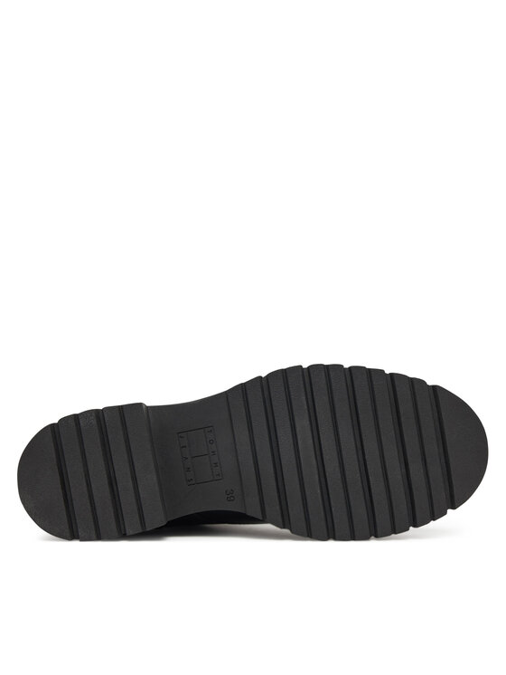 Tommy Jeans Tommy Jeans Ορειβατικά παπούτσια Tjw Lace Up Leather Boot EN0EN02824 Μαύρο
