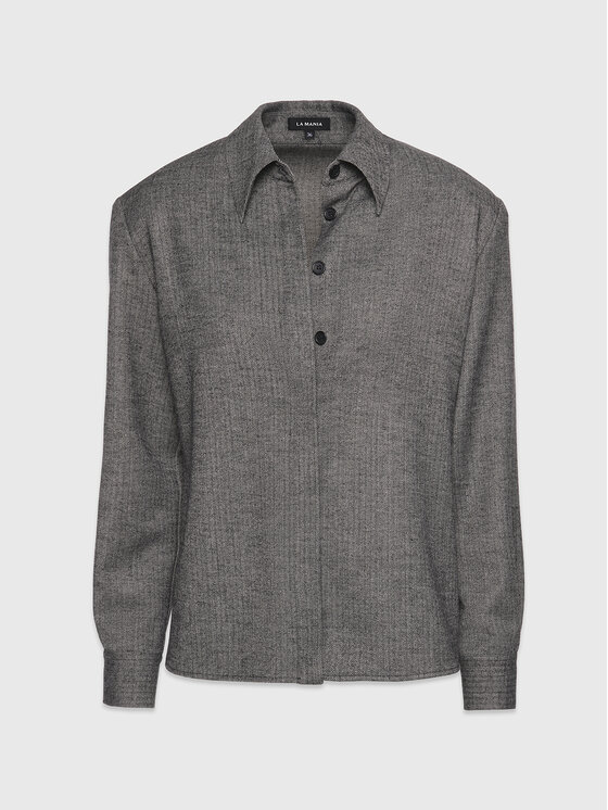 La Mania La Mania Koszula RITCHIE Szary Classic Fit