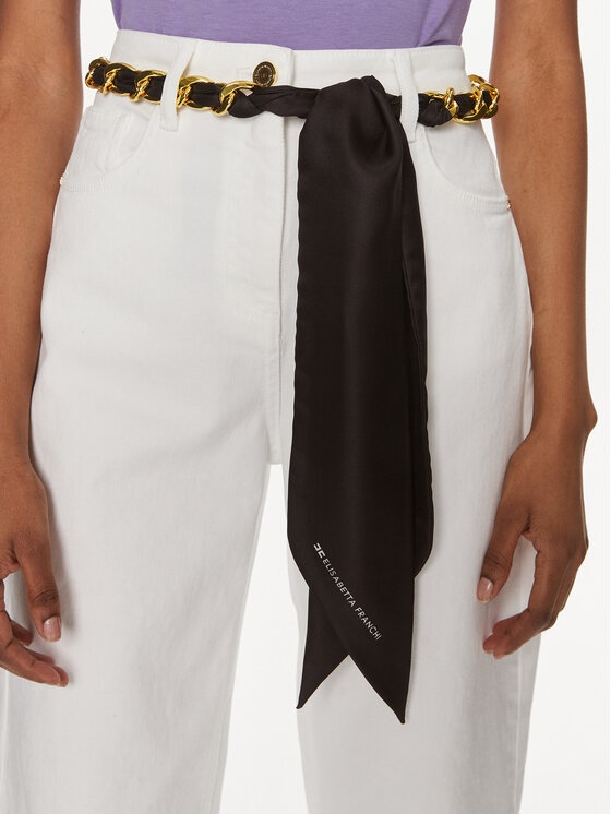 Elisabetta Franchi Elisabetta Franchi Jeansy PJ-42D-41E2-003693 Bílá Relaxed Fit
