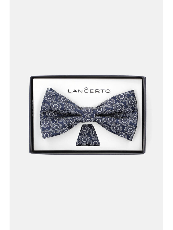 Lancerto Lancerto Komplet mucha i poszetka Elegancka Granatowy