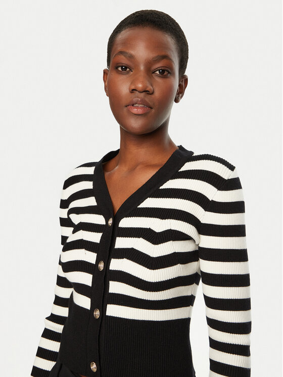 Fracomina Fracomina Кардиган FS24WT8005K459N8 Черен Slim Fit