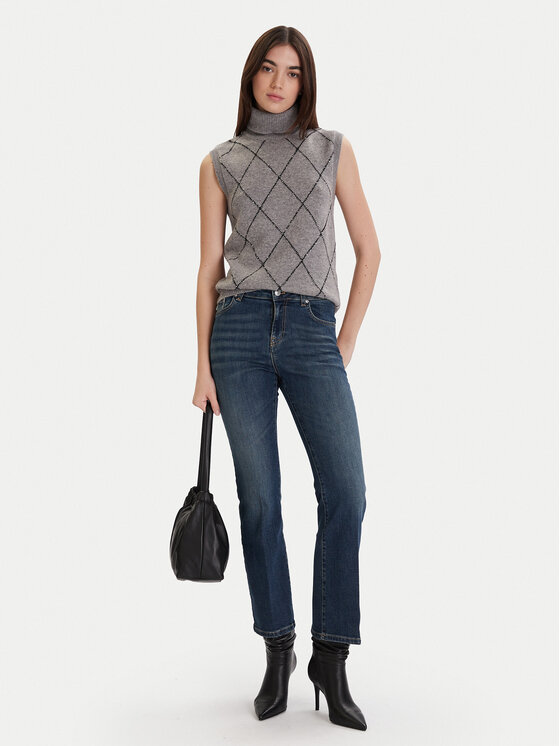 ViCOLO ViCOLO Krekls ar augstu apkakli 77069F Pelēks Regular Fit