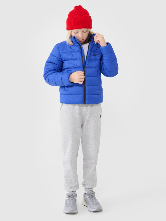 4F 4F Kurtka puchowa 4FJWSS25TDJAM520-36S Niebieski Regular Fit