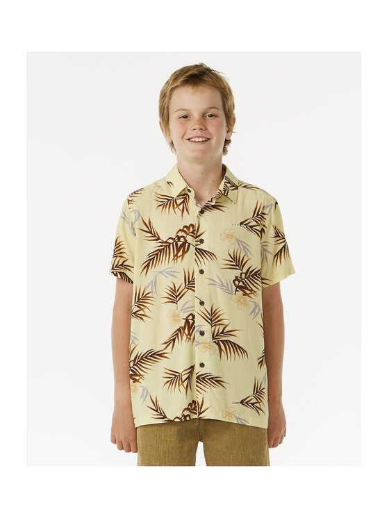 Rip Curl Rip Curl Koszula Surf Revival S/S Shirt- Boy Żółty Standard Fit