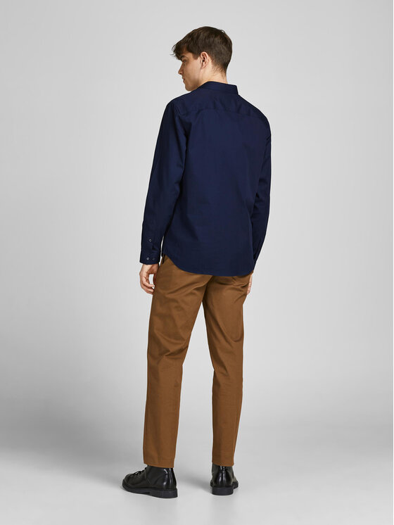 Jack & Jones Jack & Jones Koszula 12201905 Granatowy Slim Fit