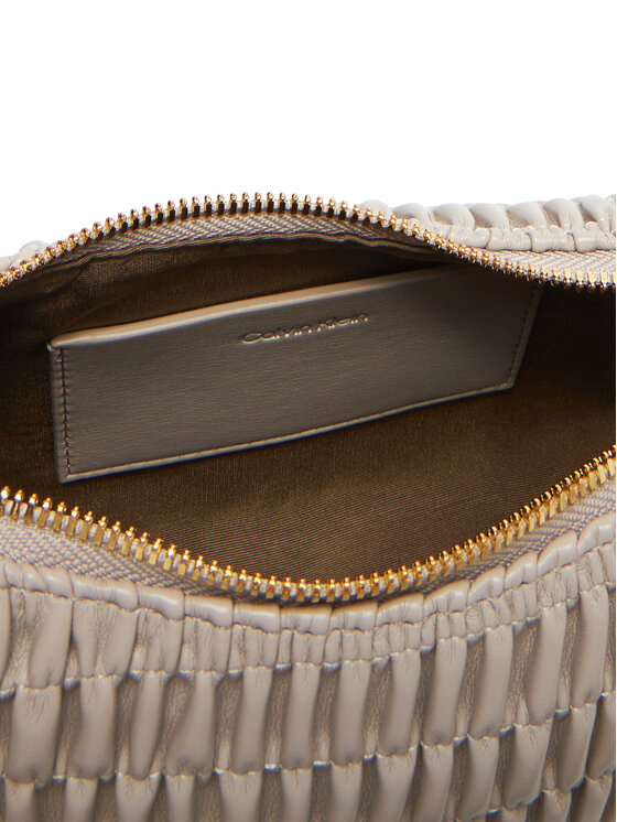 Calvin Klein Calvin Klein Torebka Ruched Drop Shoulder Bag LV04K3088G Beżowy
