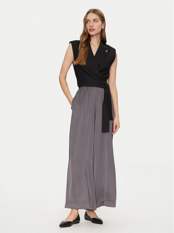 ViCOLO ViCOLO Spodnie materiałowe TB0034 Szary Relaxed Fit