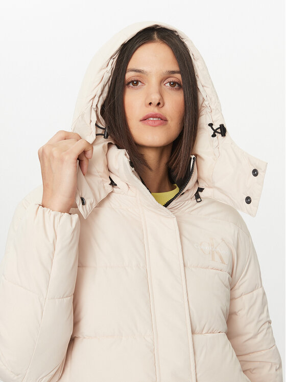 Calvin Klein Jeans Calvin Klein Jeans Winterjacke J20J221377 Écru Regular Fit