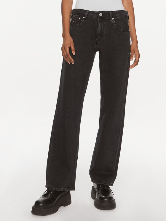 Tommy Jeans Tommy Jeans Traperice Sophie Lw Str Cg4181 DW0DW17180 Crna Straight Fit