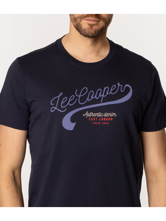 Lee Cooper Lee Cooper T-Shirt AUTHENTIC5 1160 Granatowy Regular Fit