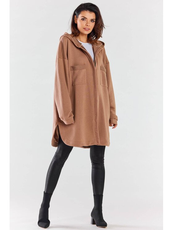 Infinite You Infinite You Bluza M281 Beżowy Basic Fit