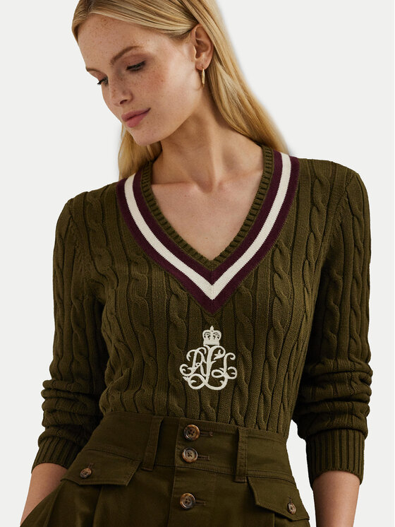 LAUREN RALPH LAUREN LAUREN RALPH LAUREN Pulover 200951624001 Zelena Regular Fit