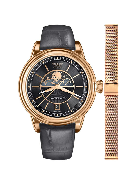 Aviator Aviator Orologio V.1.33.2.253.4GM-SET Oro rosa