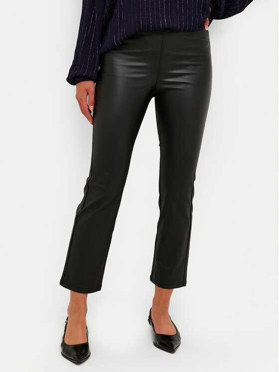 Kaffe Kaffe Штани зі штучної шкіри Ada 10503875 Чорний Slim Fit
