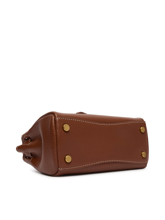 Tommy Hilfiger Tommy Hilfiger Borsetta American Icon Micro Tote Leather AW0AW18167 Marrone