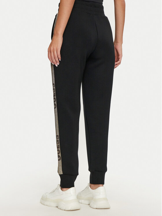 Guess Guess Παντελόνι φόρμας Logo W4YB40 KBYE2 Μαύρο Regular Fit
