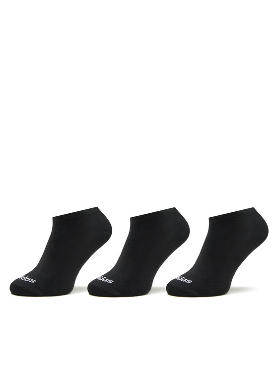 Șosete Scurte Unisex adidas Thin Linear Low-Cut Socks 3 Pairs IC1299 Negru
