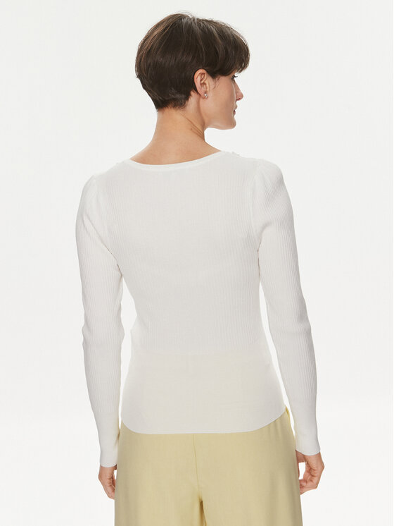 Morgan Morgan Sveter 241-MCORDE Écru Slim Fit