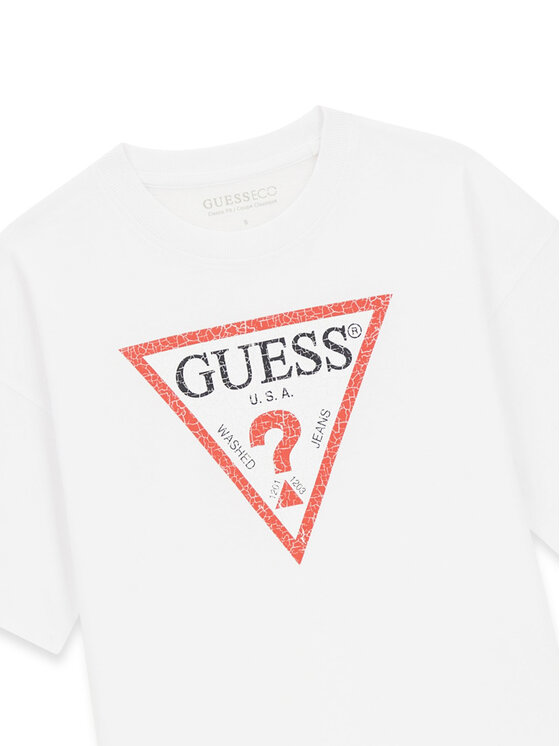 Guess Guess Tričko L6GI18 K8HM4 Biela Relaxed Fit