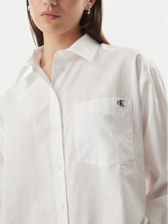 Calvin Klein Jeans Calvin Klein Jeans Риза LV047G126G Бял Relaxed Fit