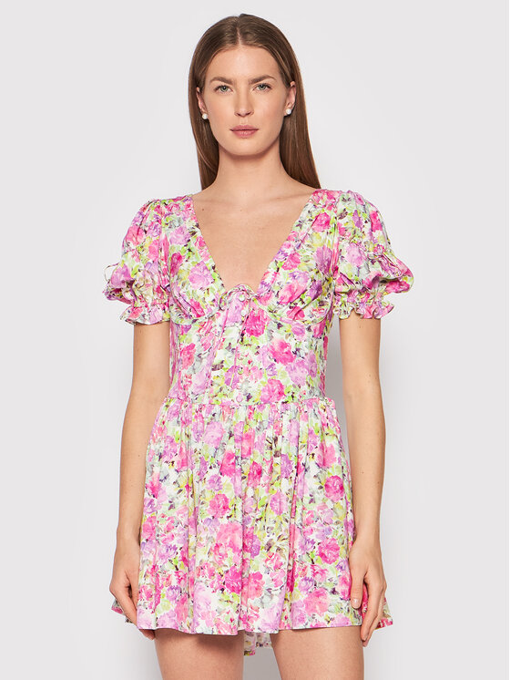 For Love & Lemons Rochie de vară CD2599 Roz Regular Fit