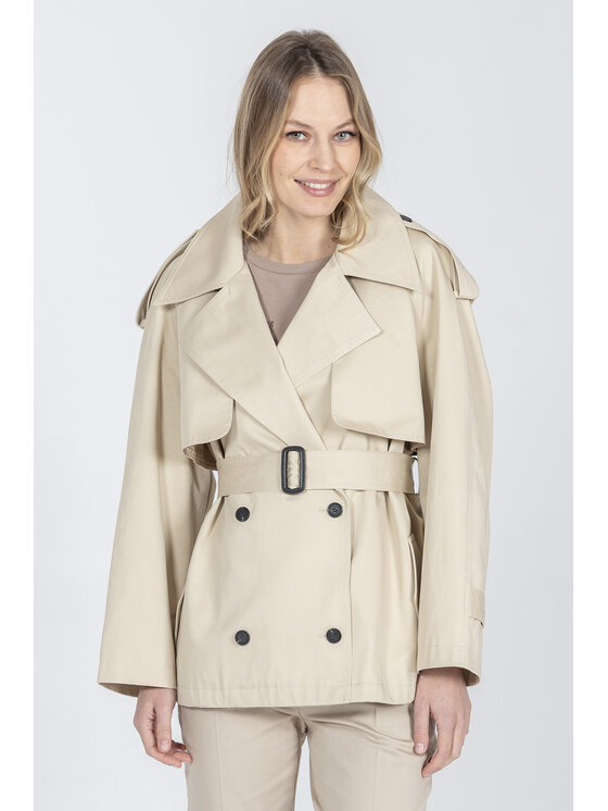 Deni Cler Milano Deni Cler Milano Kurtka damska T-DC-9009-F2-10-12-1 Beżowy Regular Fit