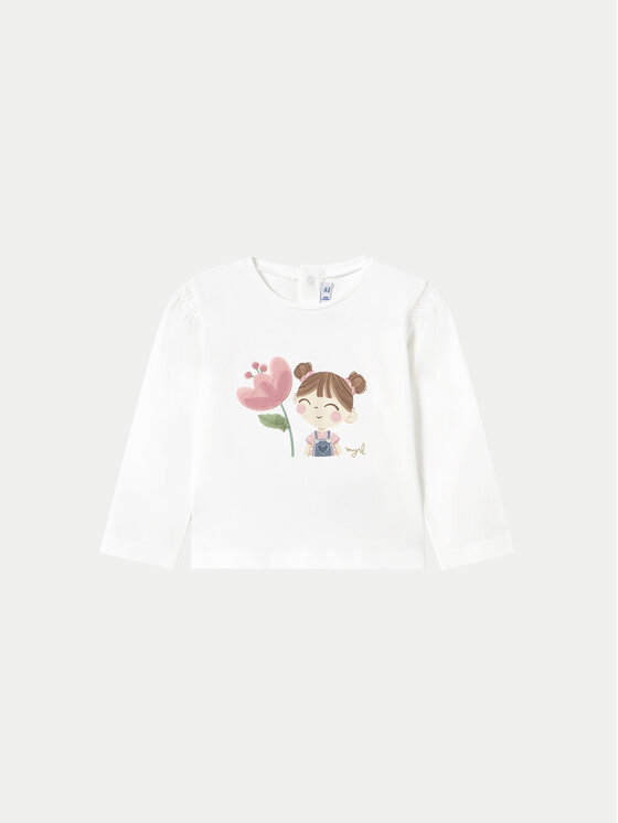 Mayoral Mayoral Bluza 1050 Bela Regular Fit