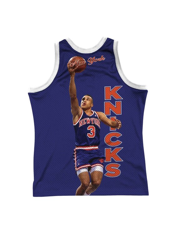 Mitchell & Ness Mitchell & Ness Tank top New York Knicks John Starks Niebieski Standard Fit