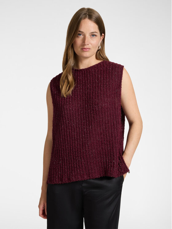Elena Mirò Elena Mirò Top D004E000028N0H6 Bordowy Boxy Fit