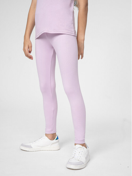 4F Legíny 4FJSS23TTIGF049 Fialová Slim Fit