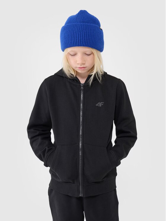 4F 4F Mikina 4FJWSS25TSWSM1714-20S Čierna Regular Fit