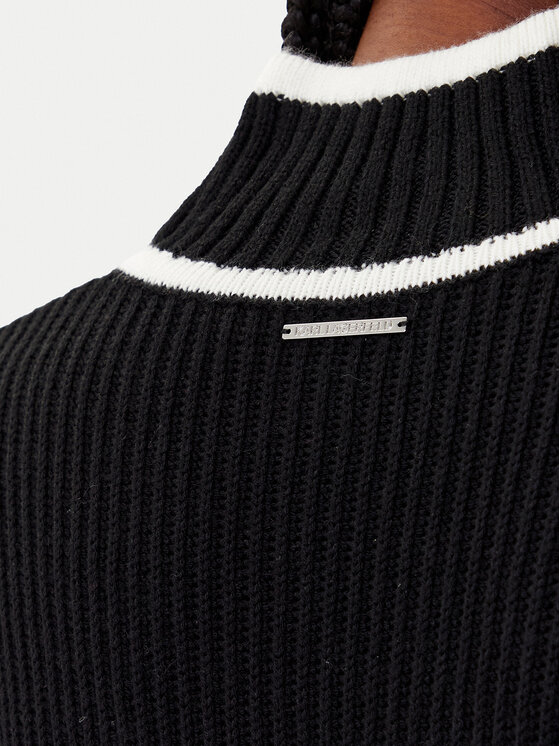KARL LAGERFELD KARL LAGERFELD Гольф A4W18051 Чорний Regular Fit