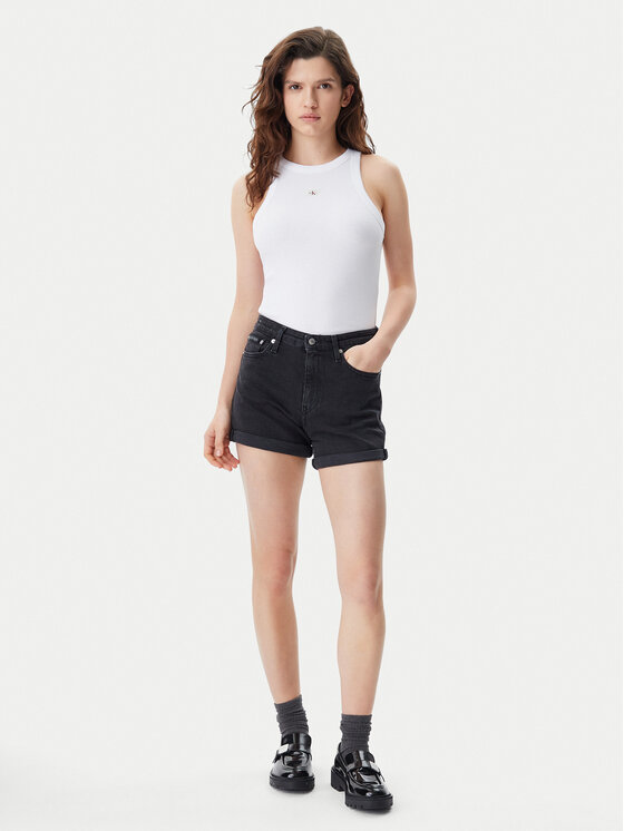 Calvin Klein Jeans Calvin Klein Jeans Top J20J225302 Biały Slim Fit