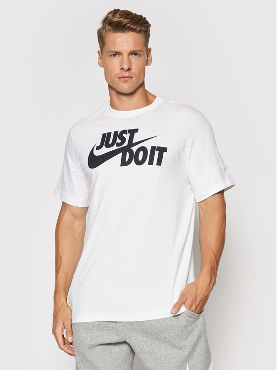 Nike Nike T-Shirt Just Do It Swoosh AR5006 Biały Regular Fit
