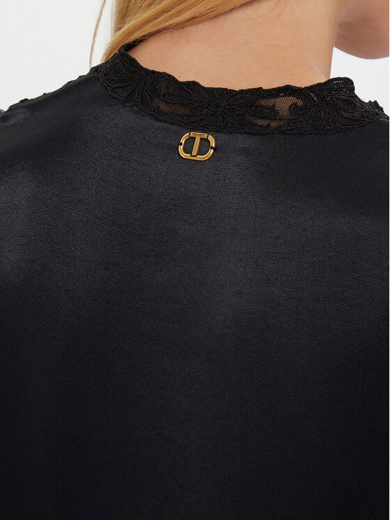 TWINSET TWINSET Μπλουζάκι 252TT2243 Μαύρο Regular Fit
