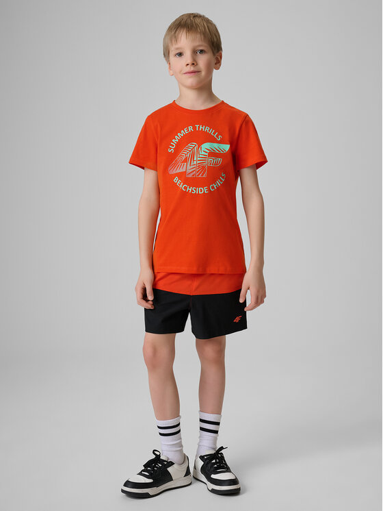 4F 4F T-Shirt BEACHSIDE CHILL Czerwony Loose Fit
