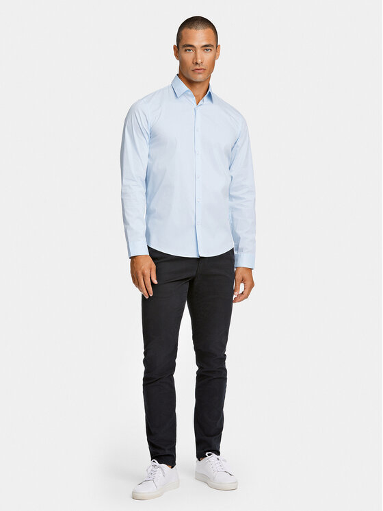 Lindbergh Lindbergh Πουκάμισο 30-203172 Γαλάζιο Slim Fit