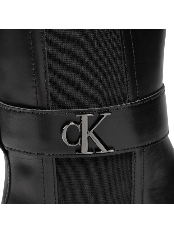 Calvin Klein Calvin Klein Členková obuv Chunky Combat Chelsea Mg YW0YW01495 Čierna